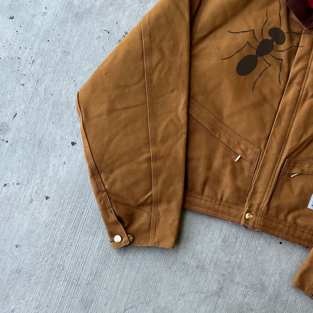 Carhartt cropped detroit style brown work wear jacket - Picture 8 of 10